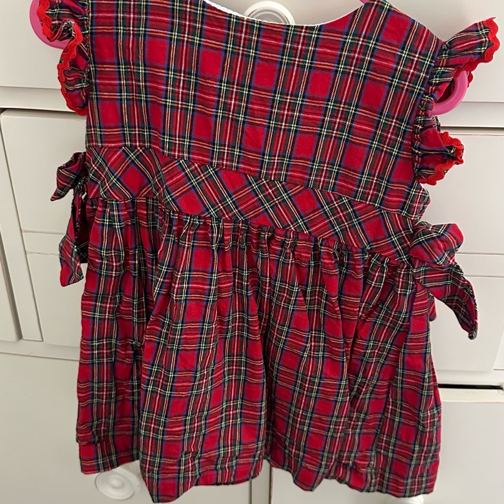 Lil Cactys Red Plaid Ruffle Dress